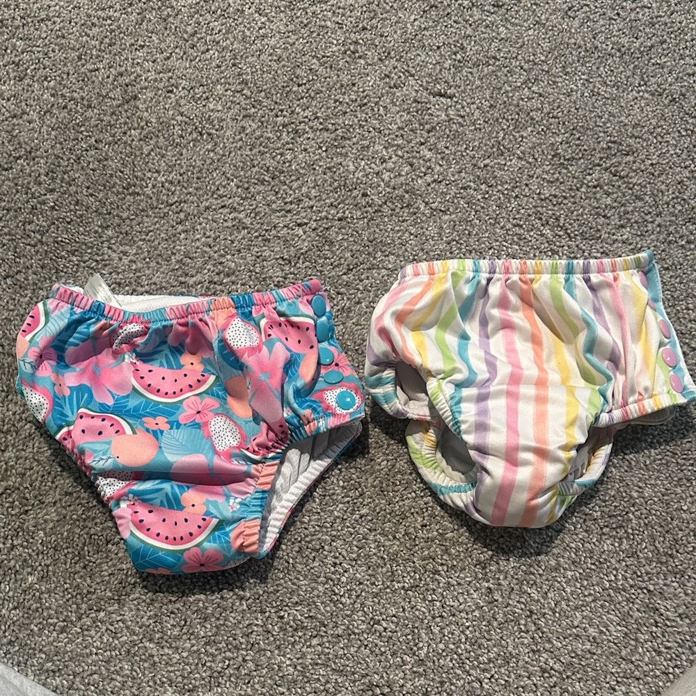 Green Sprouts‎ 3T toddler girl swim diaper bundle  lot of 2